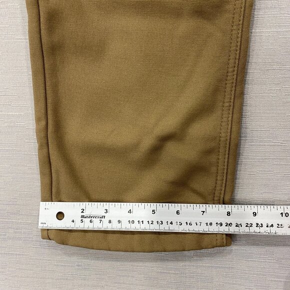 CAT Caterpillar Work Pants Mens 30 x 30 Brown Canvas Fleece Lined Insulated - Picture 11 of 12
